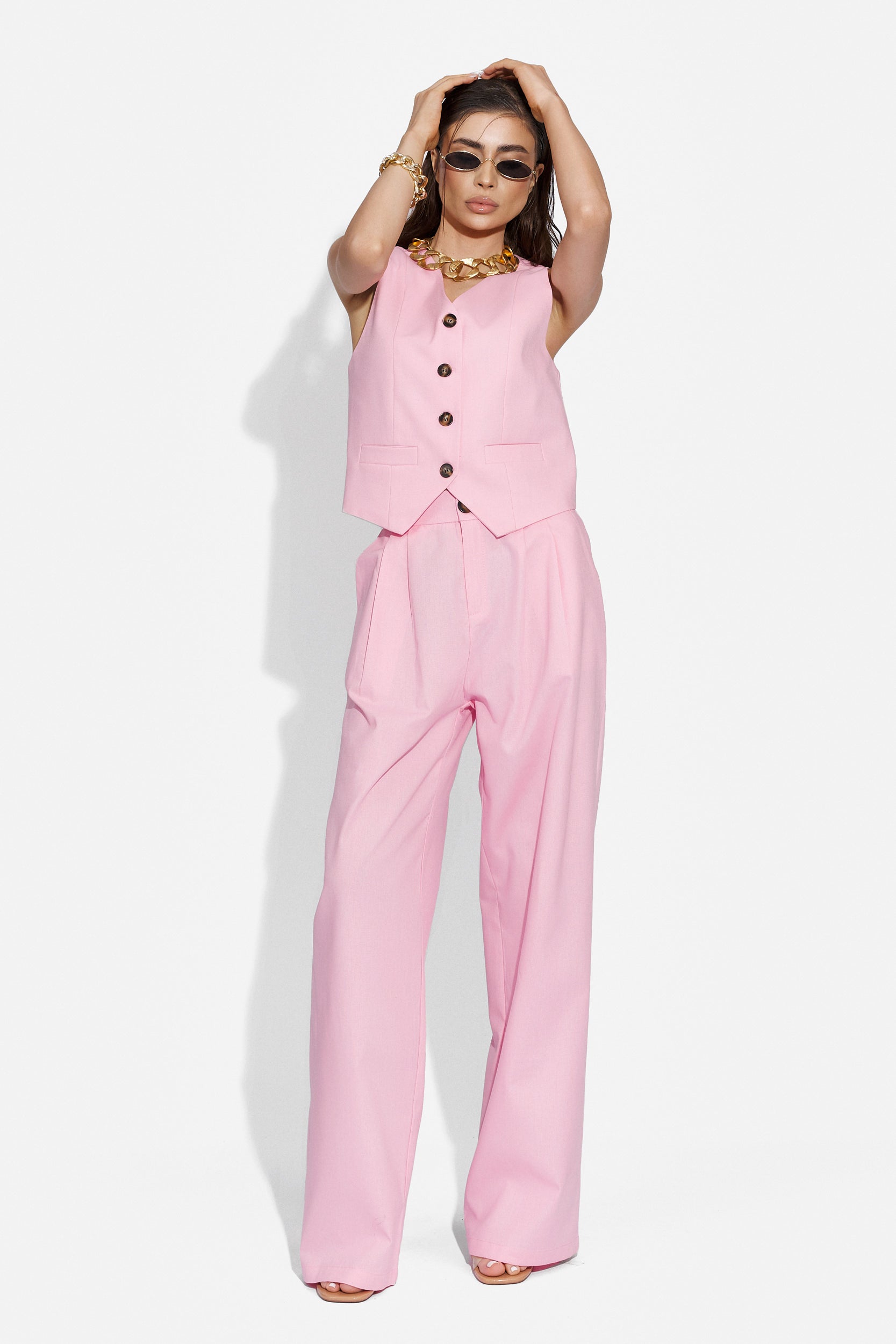 Velasy Bogas ежедневни дамски розов панталон костюм