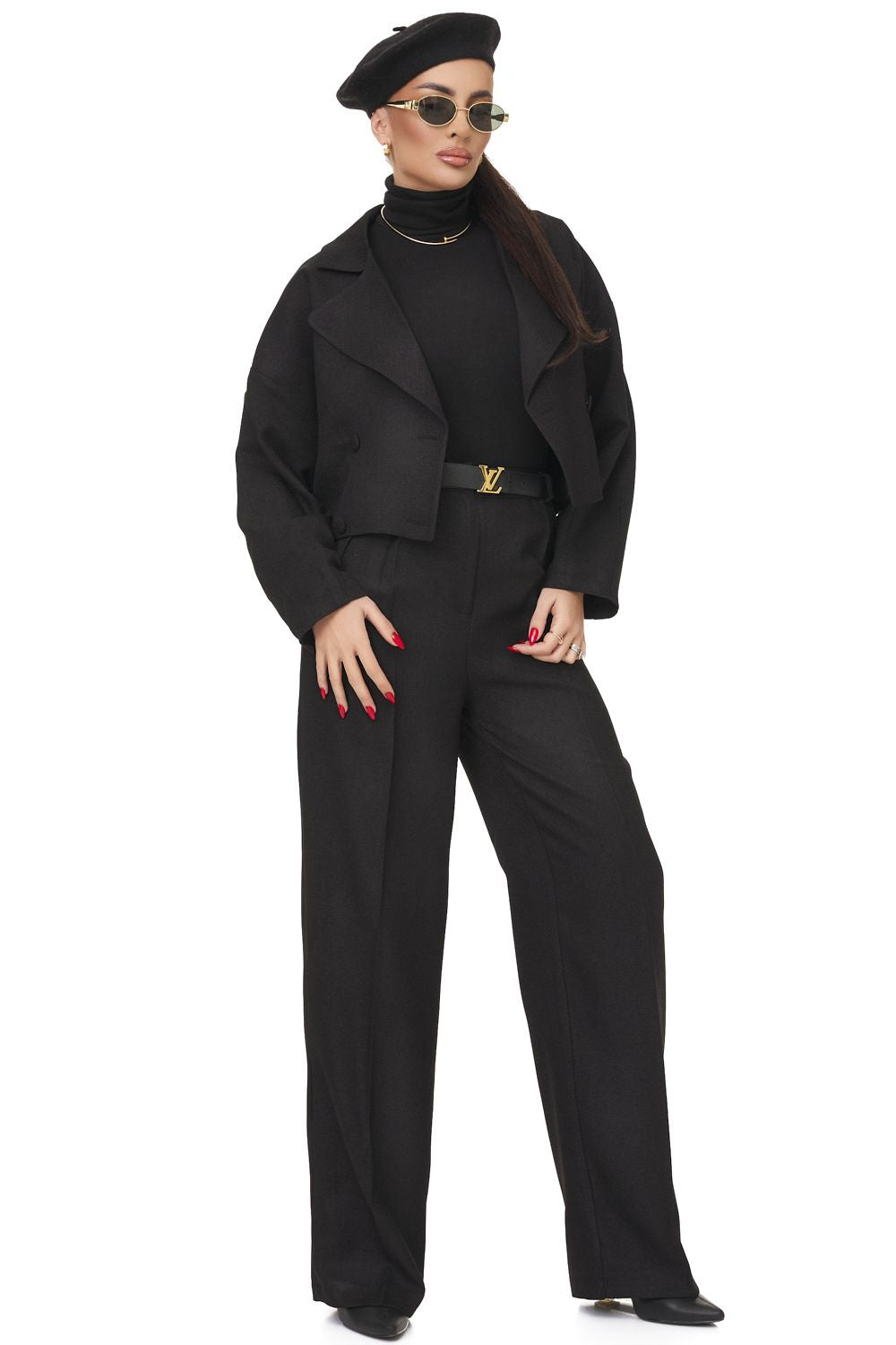 Елегантен черен дамски костюм Marimo Bogas