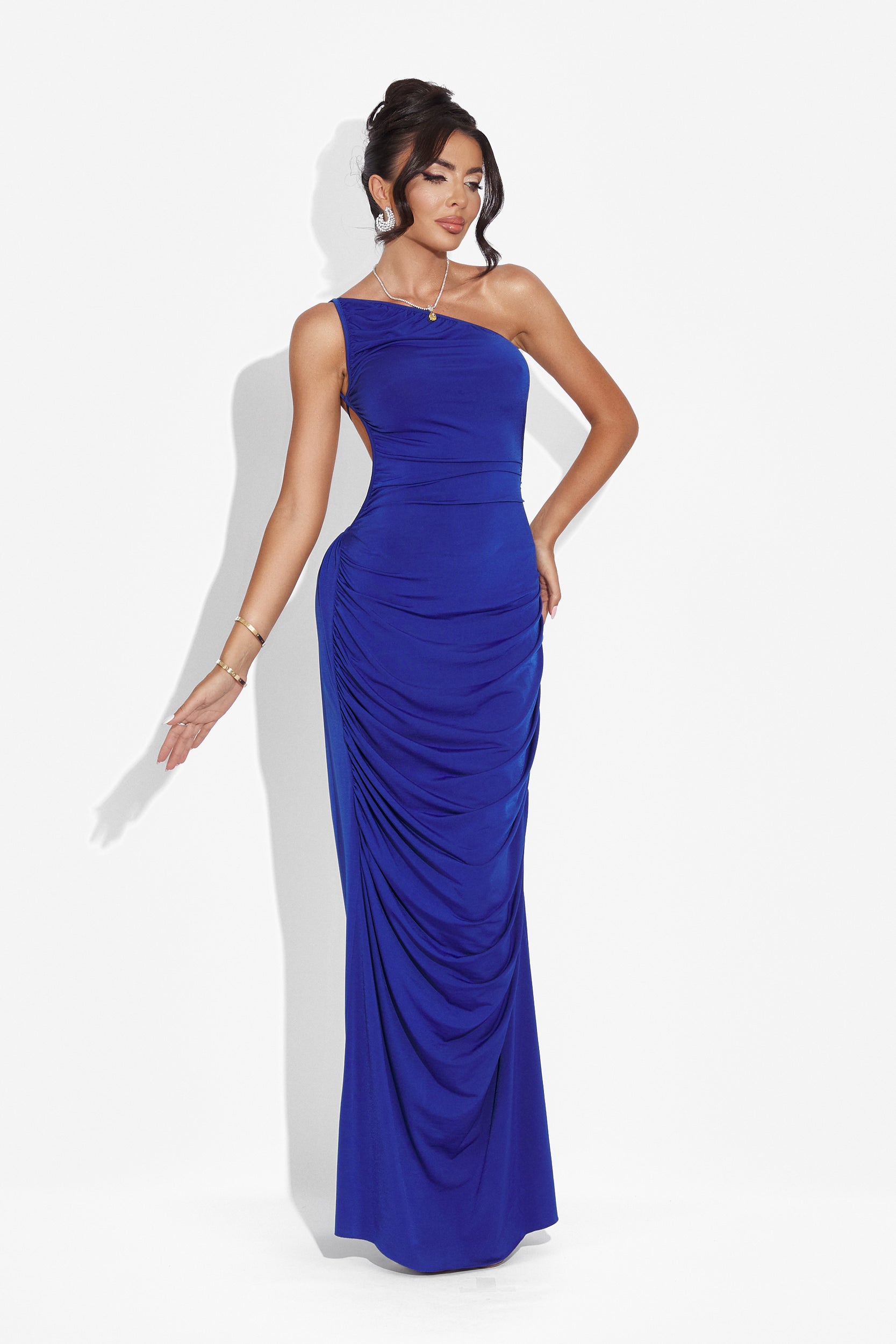 Дълга синя дамска рокля Calvia Bogas