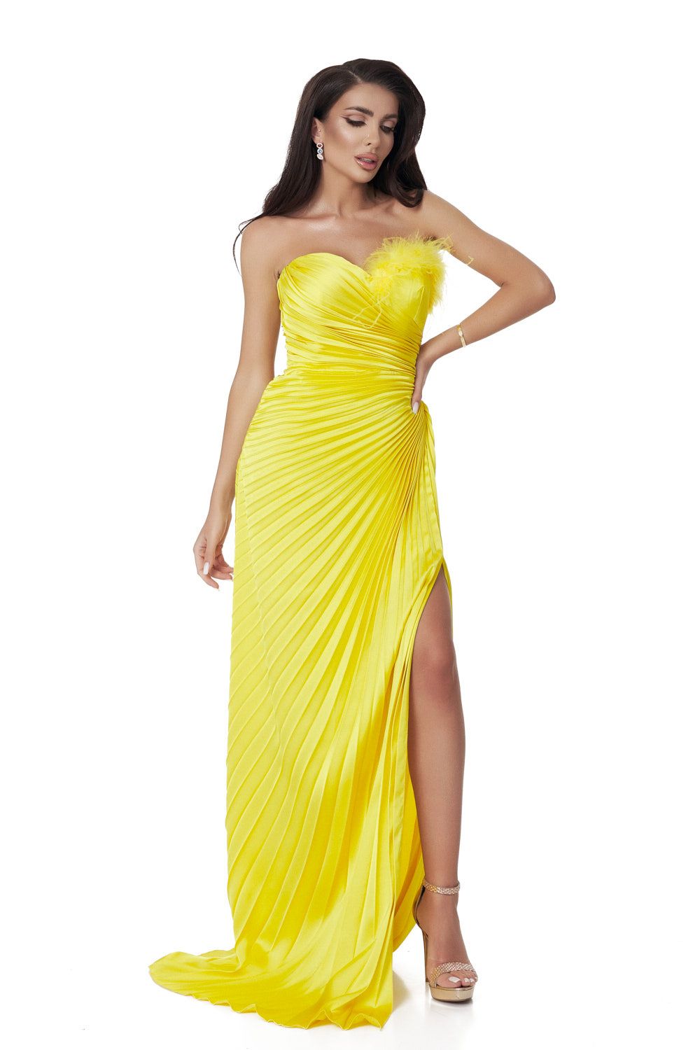 Дълга жълта дамска рокля Eleftheria Bogas