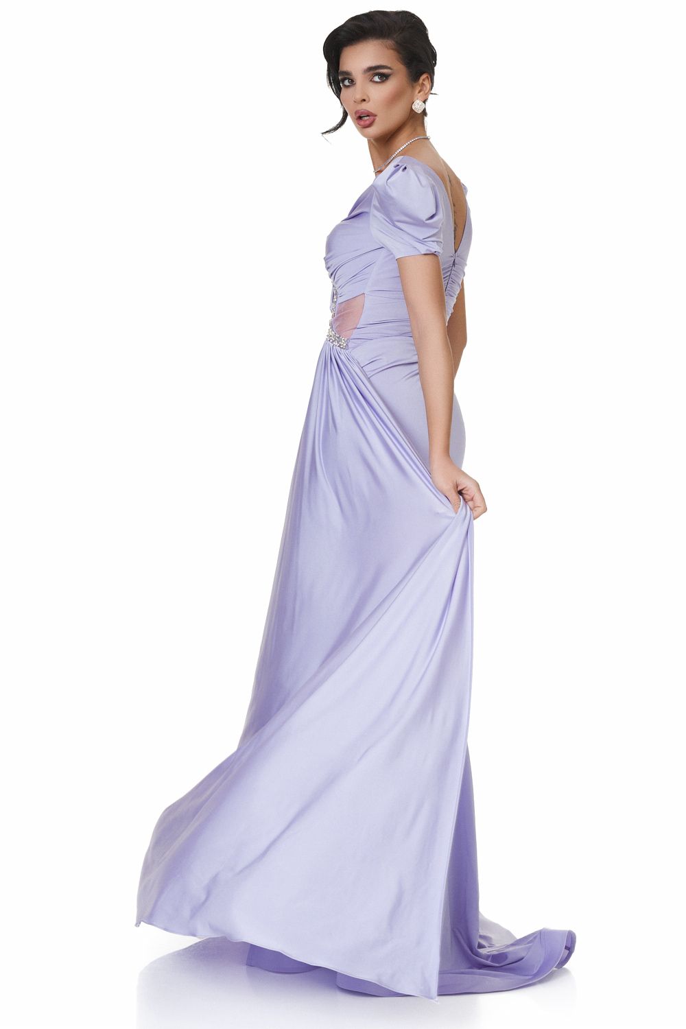 Дамска дълга рокля лилава Zormeta Bogas