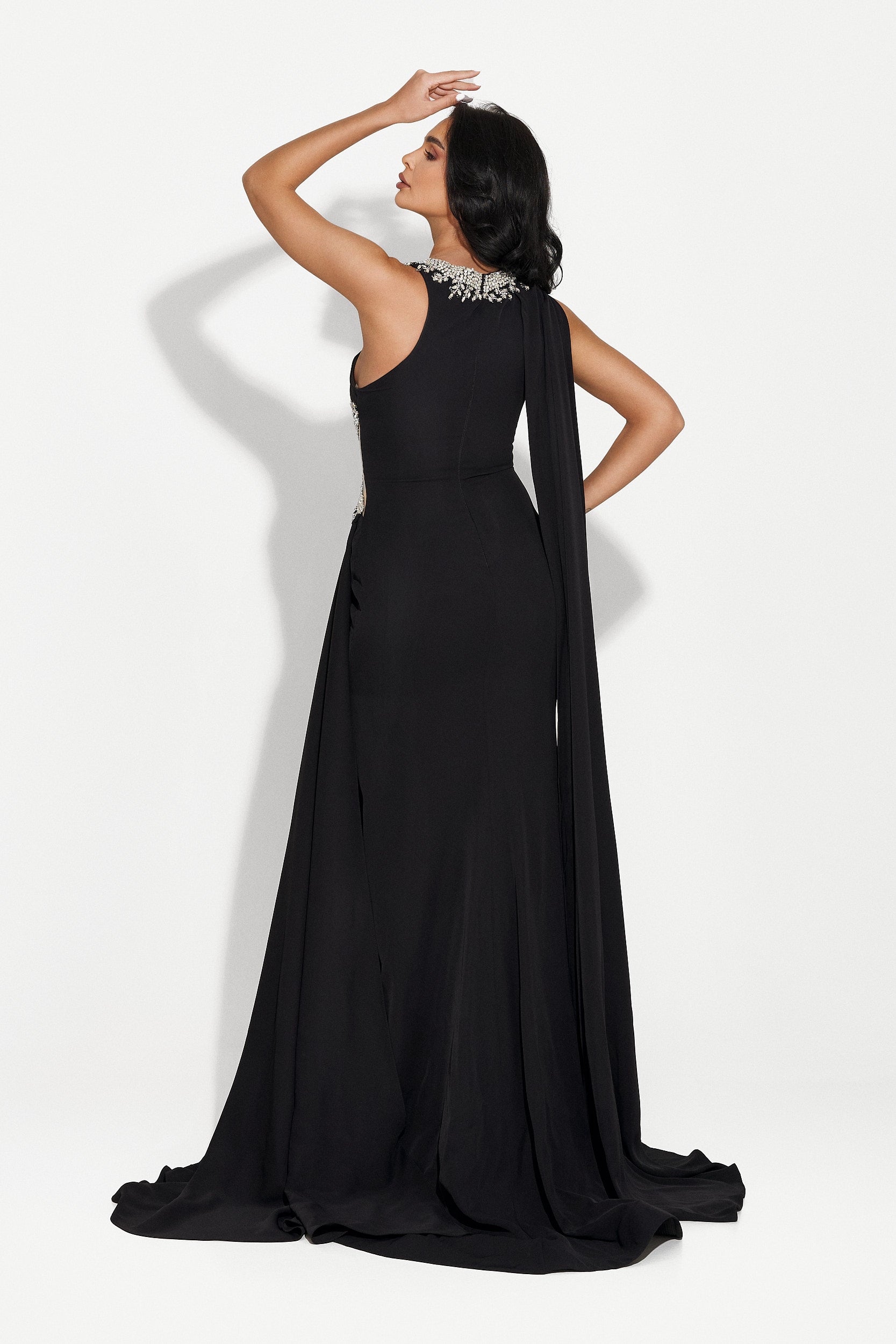 Дълга черна дамска рокля Alexea Bogas