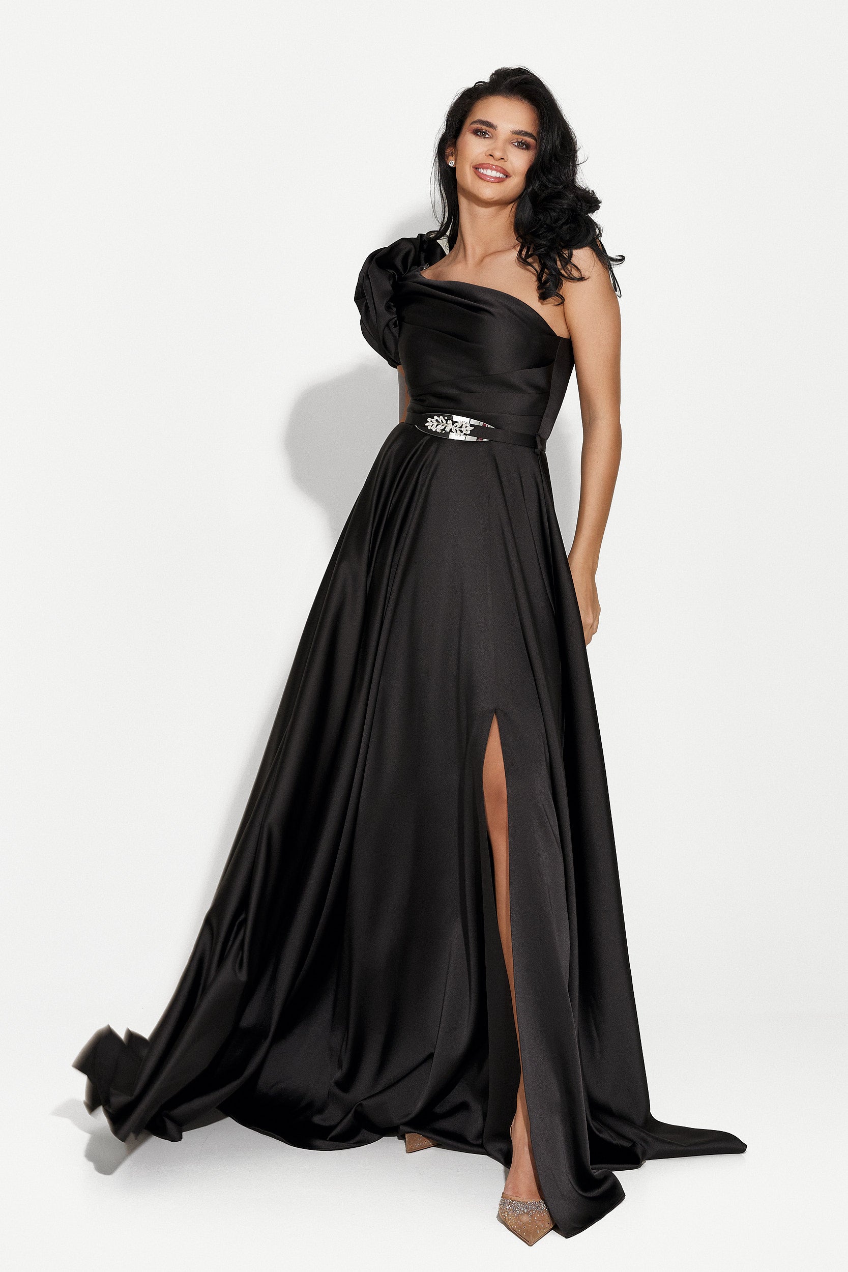 Дълга черна дамска рокля Cimone Bogas