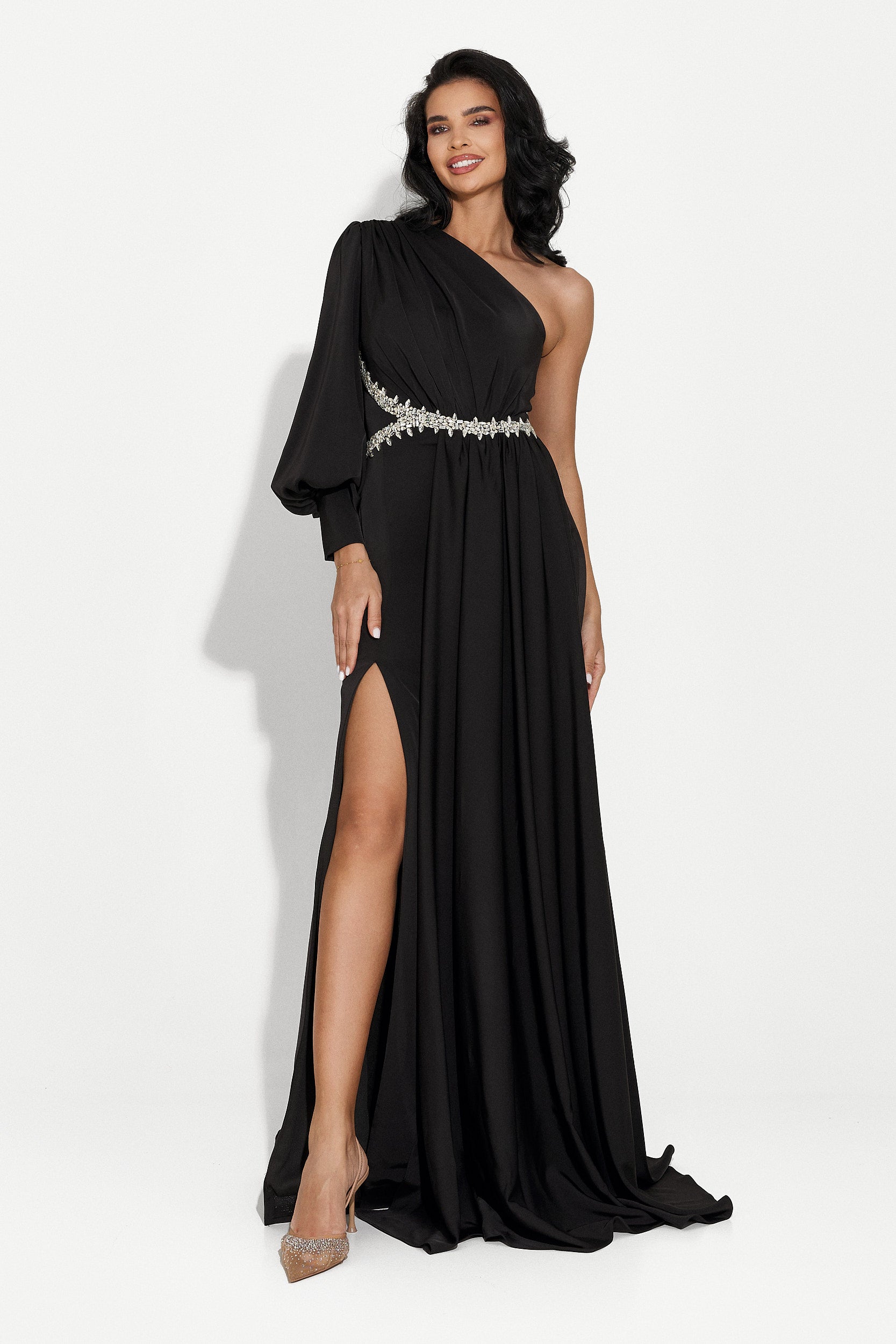 Дълга черна дамска рокля Eriosa Bogas