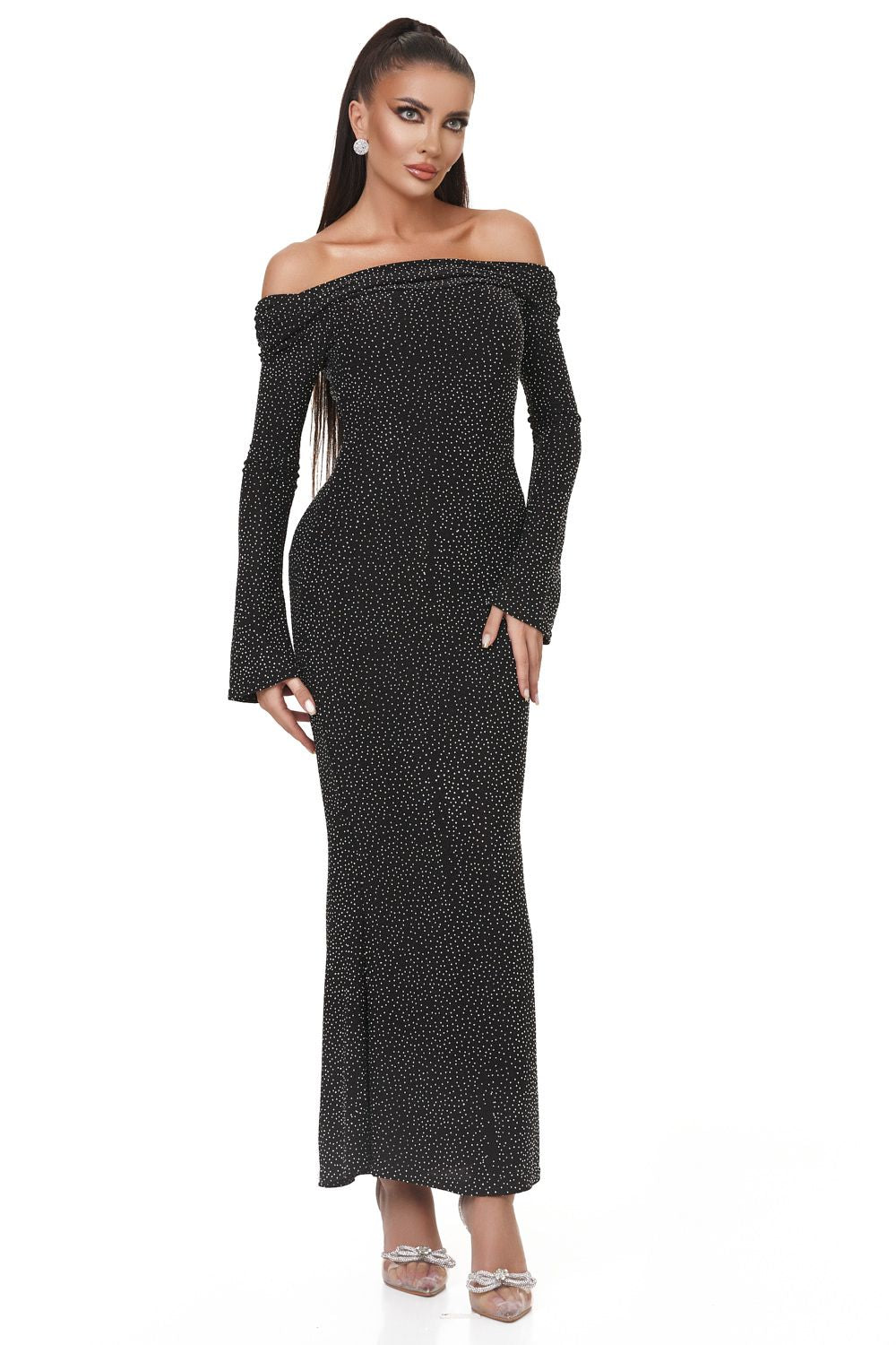 Serevi Bogas дълга черна рокля за жени