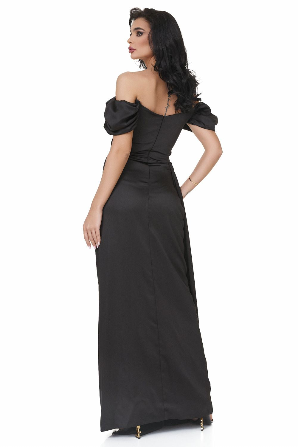 Serminisia Bogas дълга черна рокля за дами