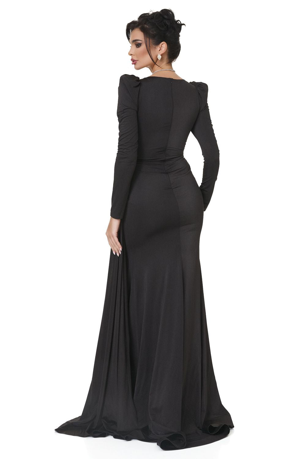 Simnsa Bogas дълга черна рокля за жени