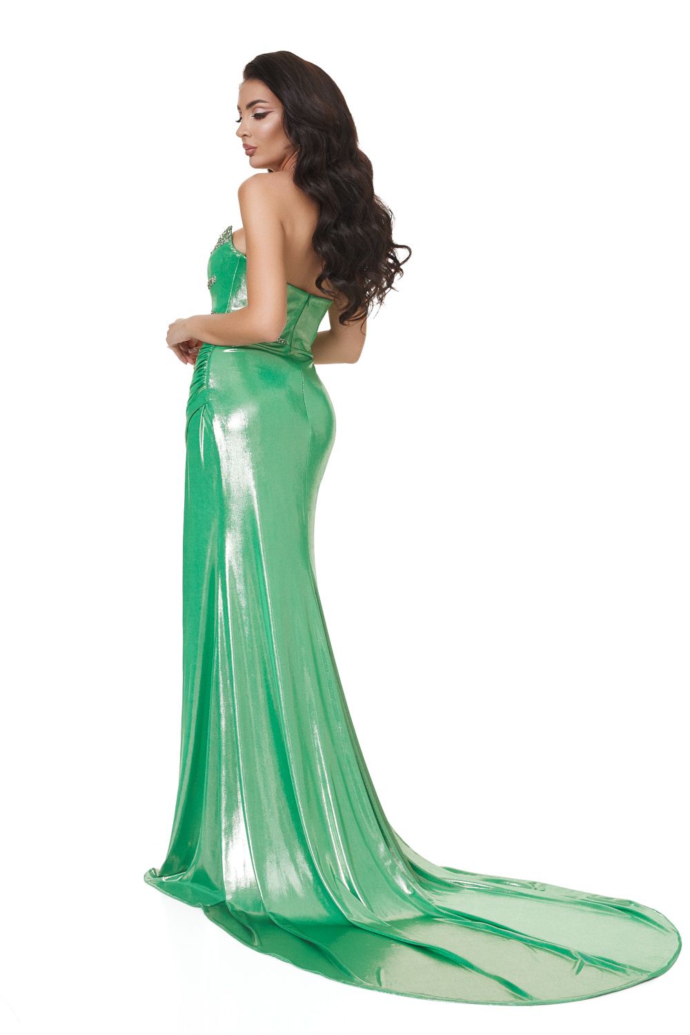 Зелена дълга рокля за дами Gentisa Bogas
