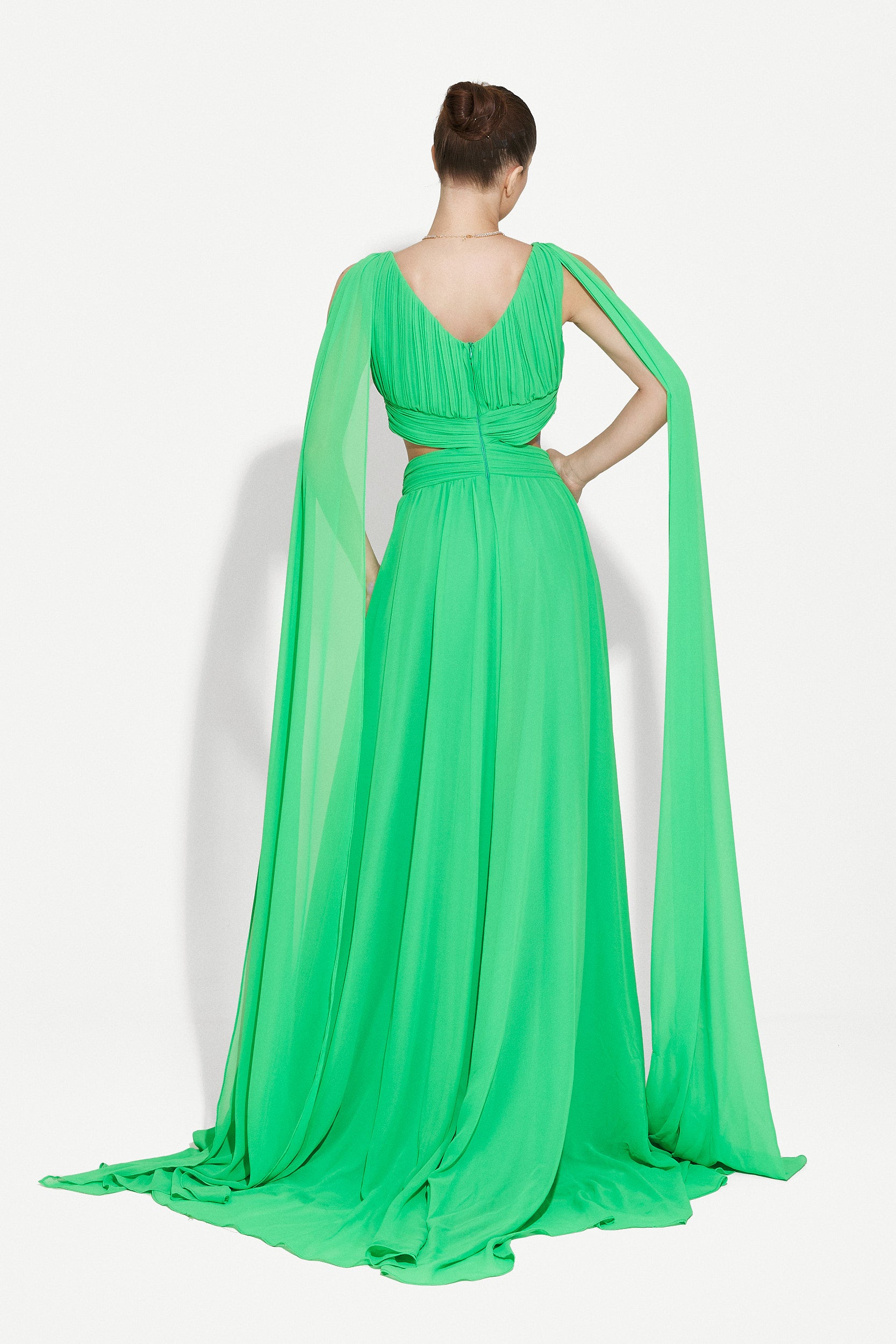Дълга зелена дамска рокля Ruba Bogas
