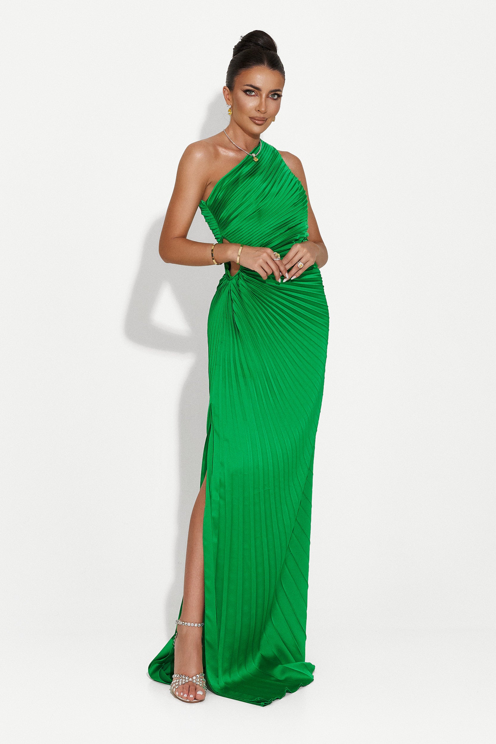 Дълга зелена дамска рокля Sanjana Bogas