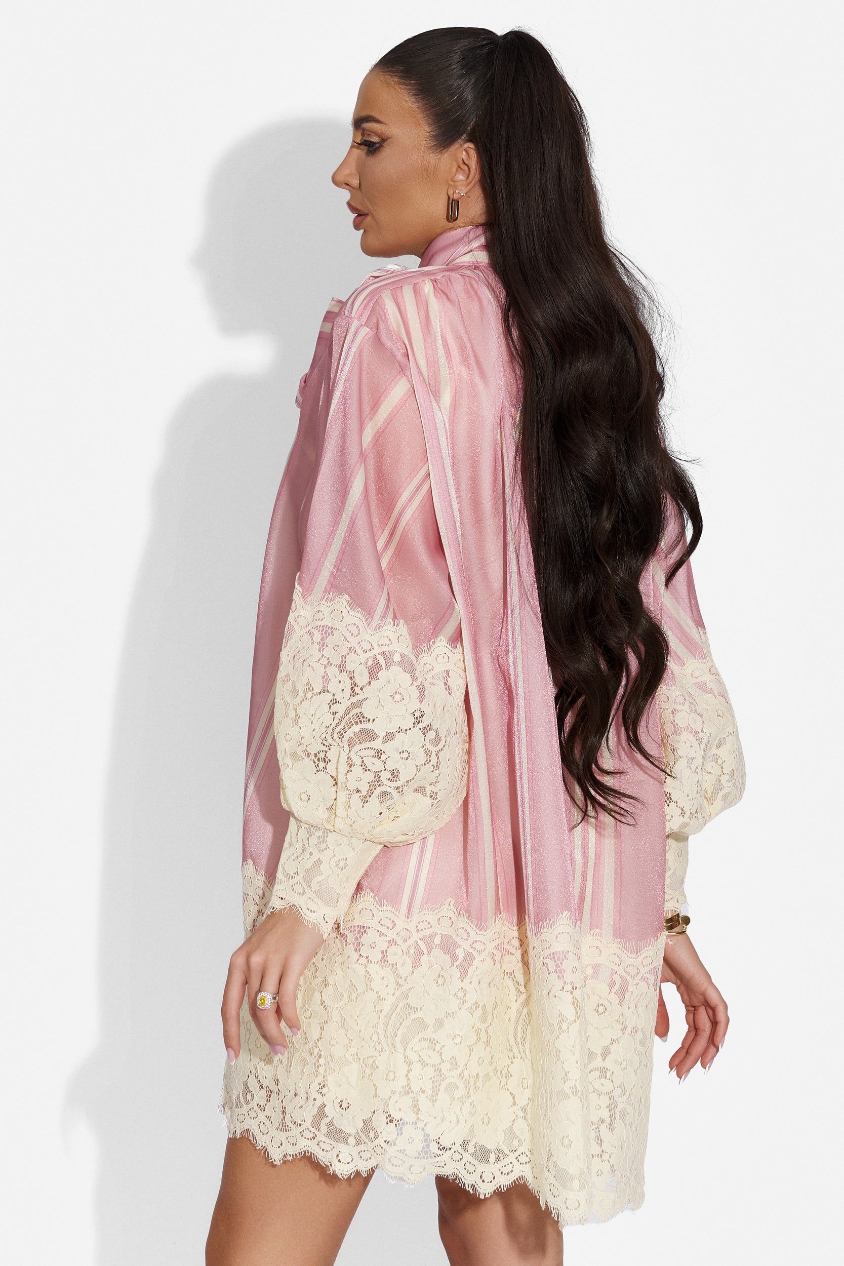 Елегантна розова къса рокля Christela Bogas
