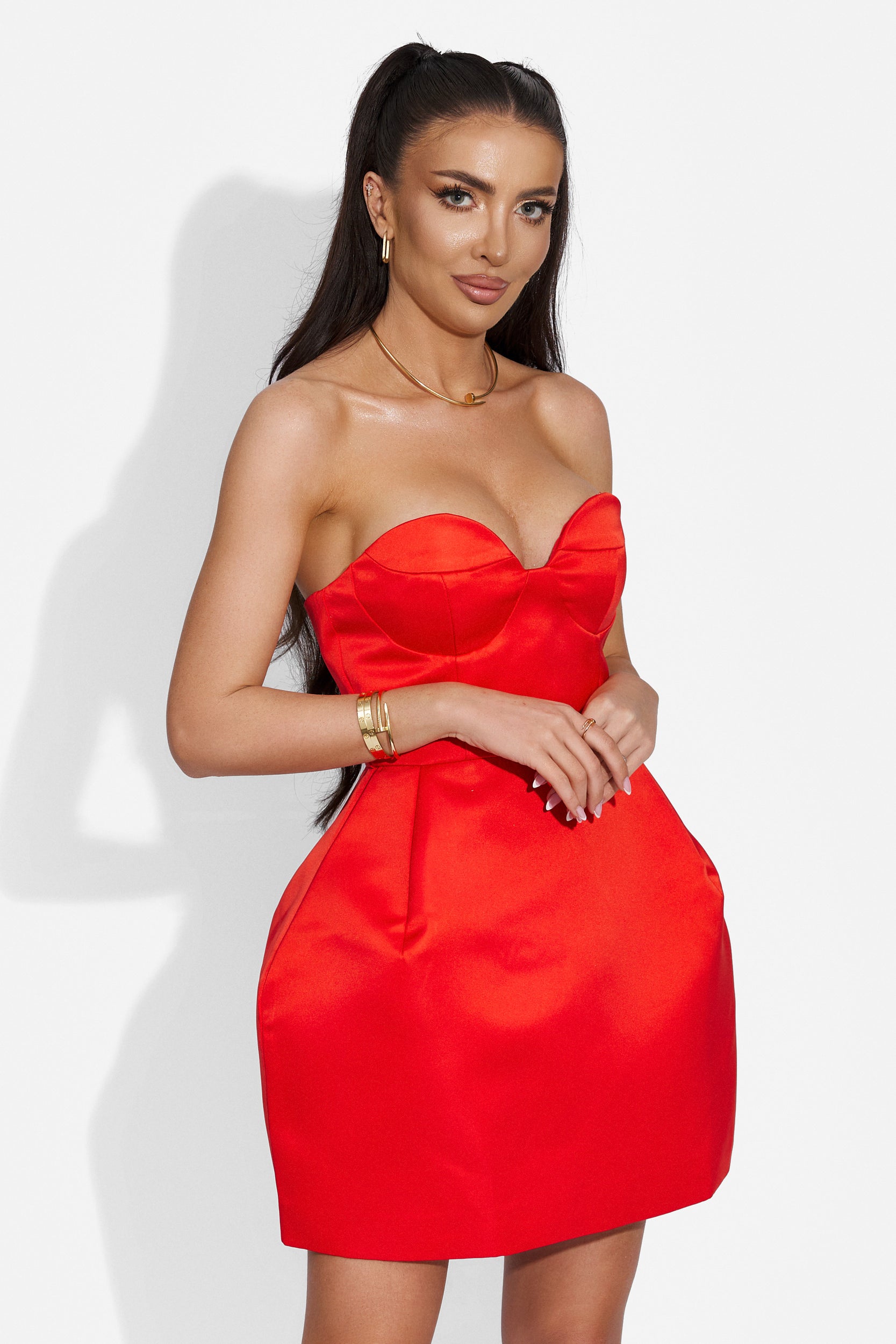 Ordesa Bogas червена къса рокля за жени