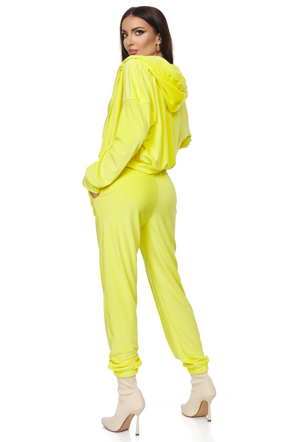 Дамски спортен костюм Melos Bogas в жълт цвят