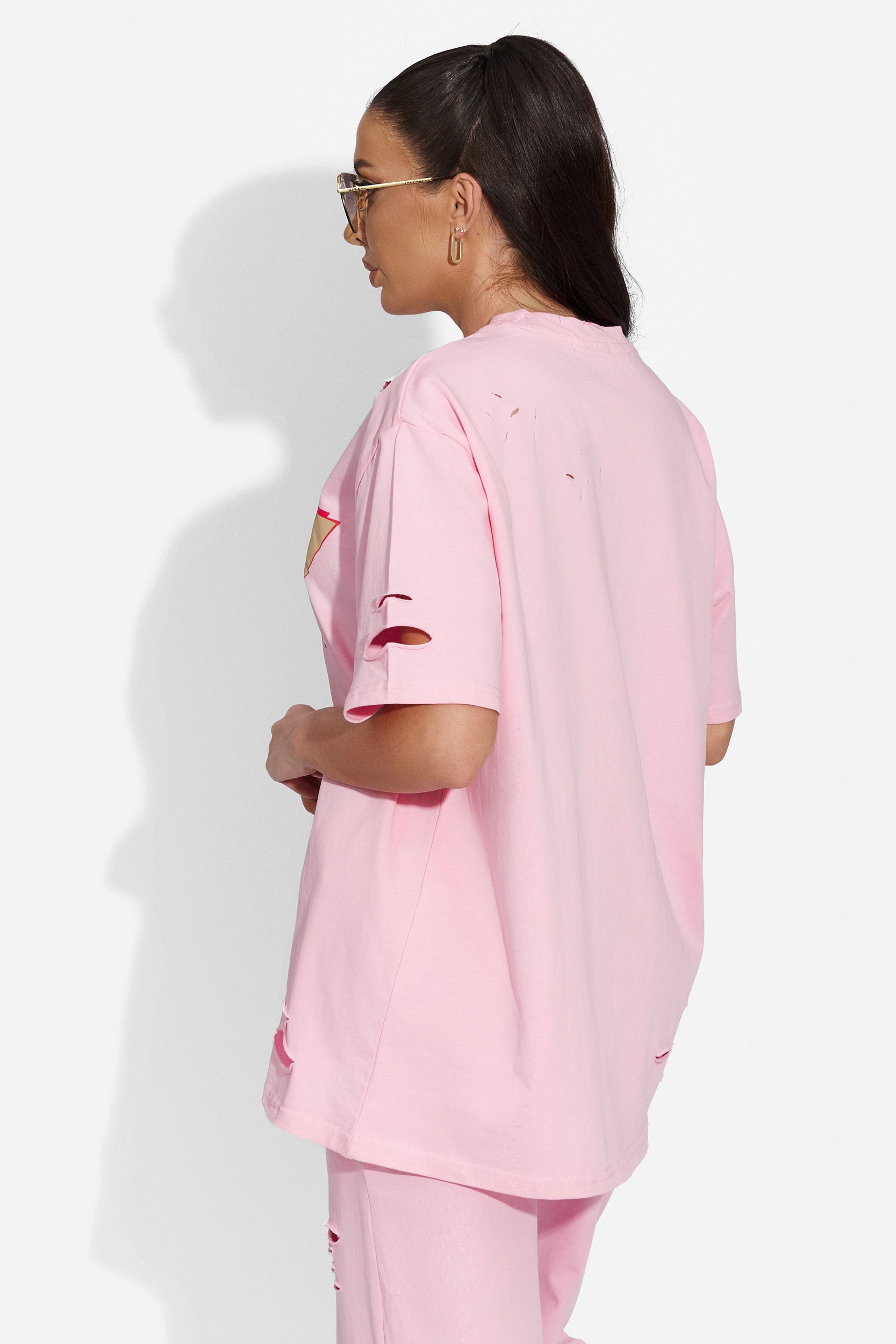 Metima Bogas обикновена розова дамска тениска