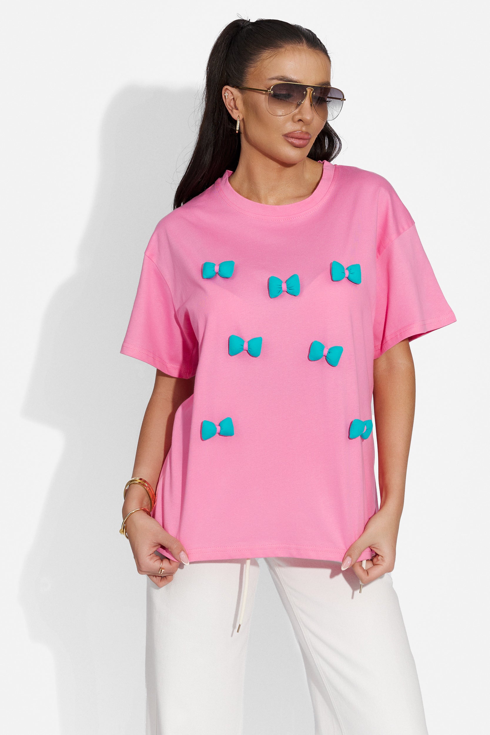 Noutany Bogas обикновена розова дамска тениска
